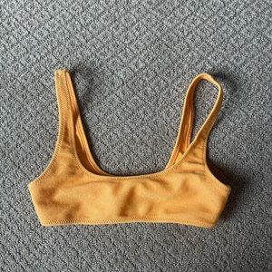 sparkly orange bikini top